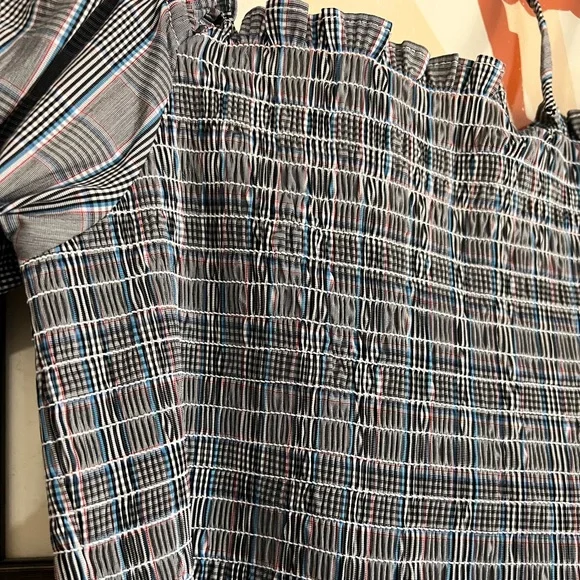 Hill House Athena Puff Sleeve Dress, Tai Check Medium - Picture 5 of 5